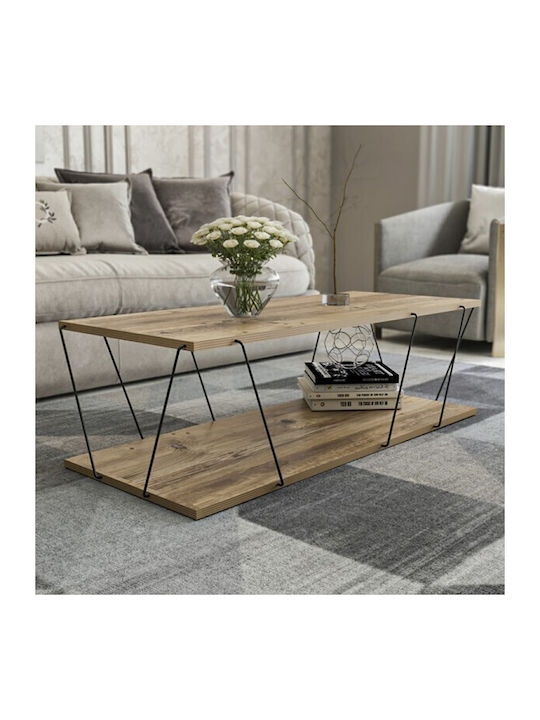 Rectangular Coffee Table Tars Beige L120xW50xH30cm