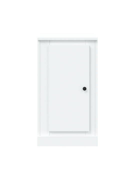 Living Room Display Cabinet Made of Particle Board White 37.5x35.5x67.5cm