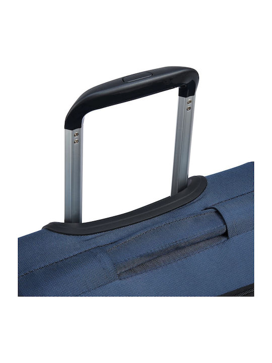 Delsey Rami Valiză De Călătorie De Cabină Din Material Textil Albastră Cu 4 Roți Înălțime 55 Cm