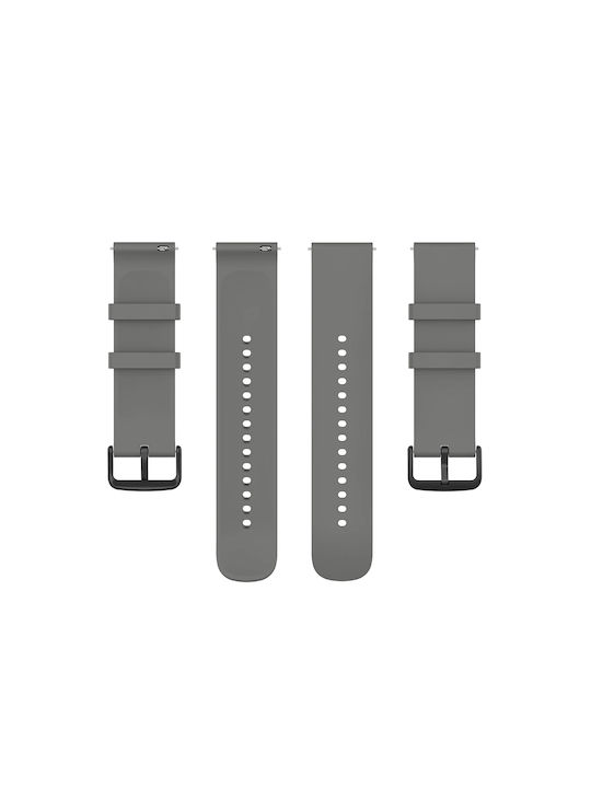 Techsuit Strap Silicone Gray (Galaxy Watch4/5/6/7/FE/4 Classic/6 Classic/5 Pro)