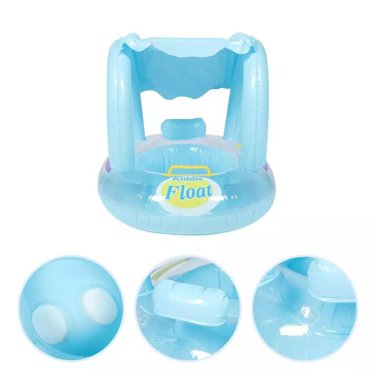 Summer Joy Kids Swimming Aid Swimtrainer 70cm with Sunshade for 3 years and Over Light Blue