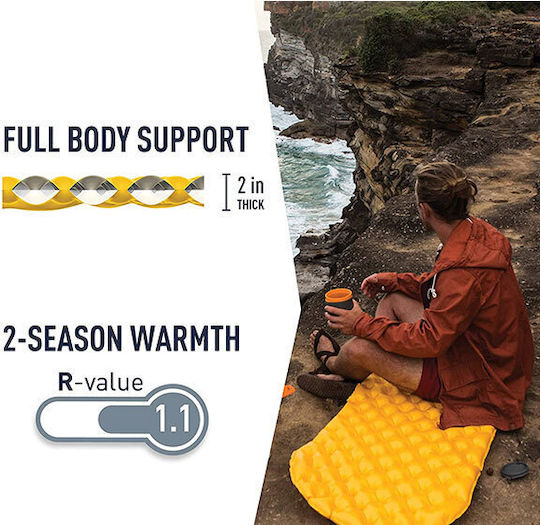 Sea to Summit Ultralight ASC Single Camping Sleeping Mat 198x64cm in Yellow color