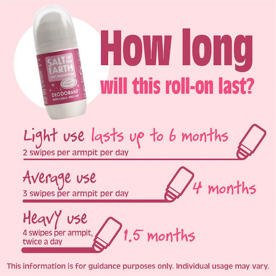 Salt of the Earth Sweet Strawberry Refillable Φυσικό Αποσμητικό σε Roll-On Χωρίς Αλουμίνιο 75ml