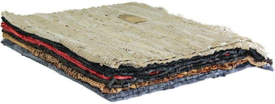 Viosarp Leder-Teppich mit Fransen 60x90cm Beige