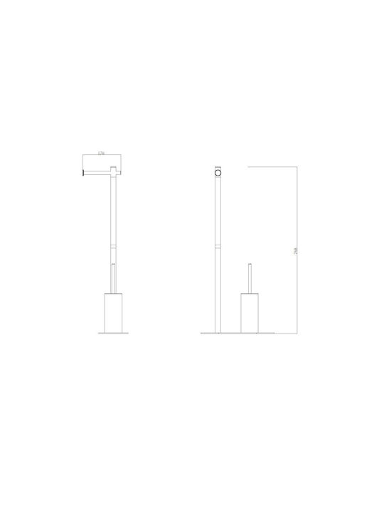 Sparke Metal Bathroom Accessory Set Black 2 Pieces