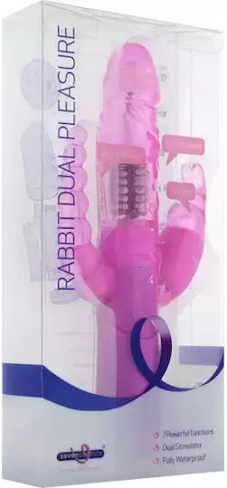 Seven Creations Premium Range Doppelter Vibrator 22cm Pink
