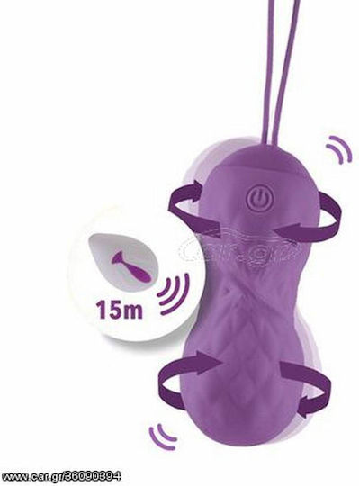 Feelztoys Remote Controlled Motion Love Balls Twisty Vibrator Egg with Remote Control 8cm Purple