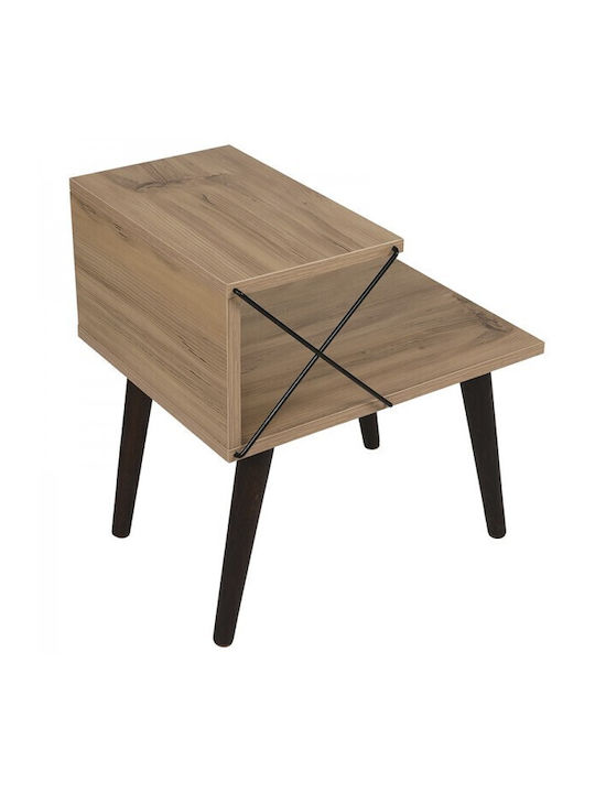 Bedside Table Gather Wooden Sonoma Walnut 50x40x55cm