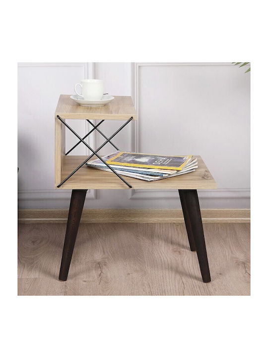 Bedside Table Gather Wooden Sonoma Walnut 50x40x55cm