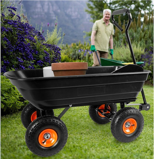Dump Cart Garden Cart Plastic Four-wheel 75lt