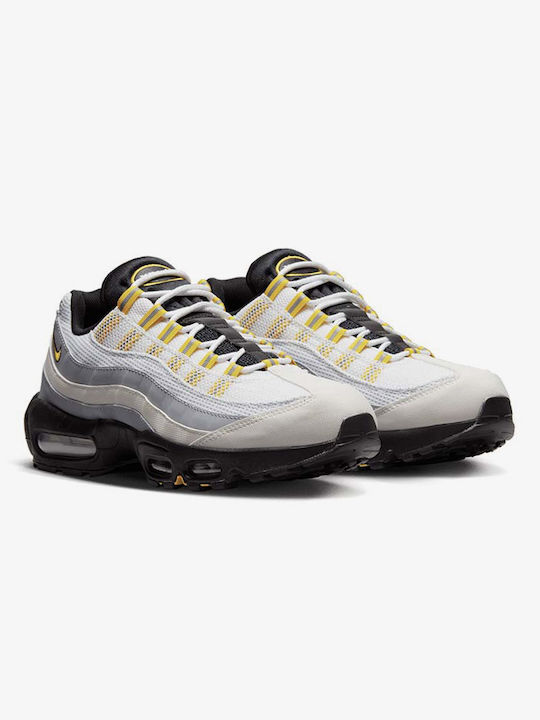 Nike Air Max 95 Essential Ανδρικά Chunky Sneakers White / Black / Wolf Grey / Tour Yellow