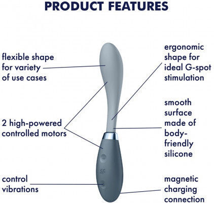Satisfyer G-Spot Flex 3 Vibrator G-Spot 23.5cm Gri