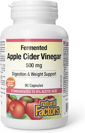 Natural Factors Apple Cider Vinegar 500мг 90 капси