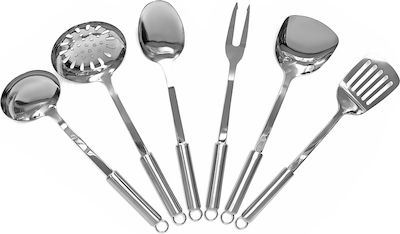 Inox Cooking Utensil Set with Base Silver 7pcs