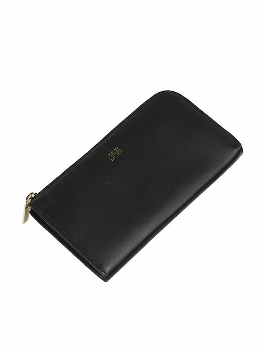 Μεγάλο Δερμάτινο Γυναικείο Πορτοφόλι με RFID Μαύρο