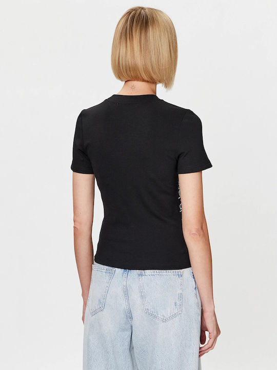 Calvin Klein Side Tape Milano Damen T-shirt Schwarz