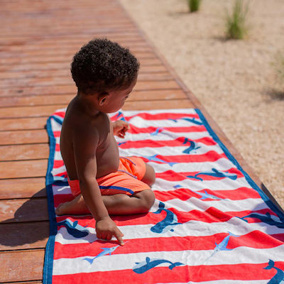 Swim Essentials Kids Beach Towel Red 135x65cm