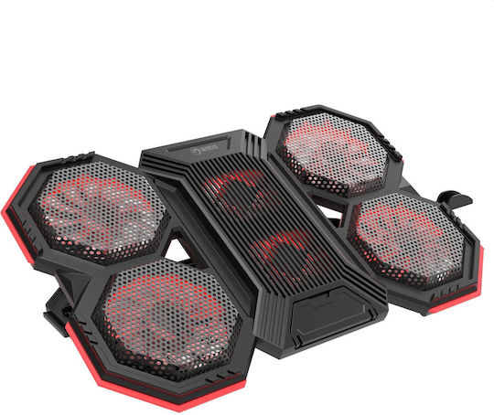Marvo FN-41 Cooling Pad για Laptop έως 17.3" με 6 Ανεμιστήρες και Φωτισμό