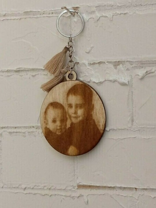 KRAVART Μπρελόκ για Φωτογραφία Ξύλινο Μπεζ