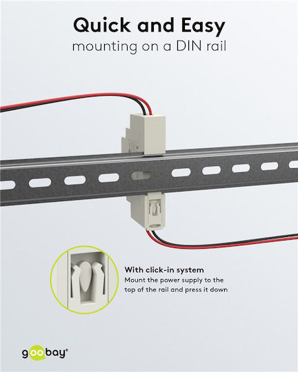 Goobay DIN Rail Power Supply 2.4A/5V/12W