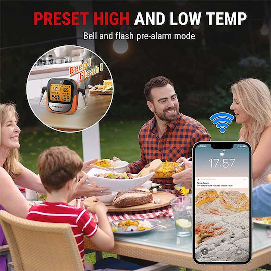 Thermo Pro Ασύρματο Ψηφιακό Θερμόμετρο Μαγειρικής με Ακίδα και Bluetooth