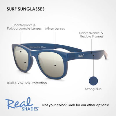 Real Shades Surf Kids 4-6 Jahre Kinder-Sonnenbrillen Strong Blue 4SURSBL