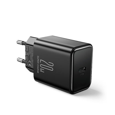 Joyroom Charger with USB-C Port and Cable USB-C - Lightning 20W Power Delivery Black (JR-TCF06)