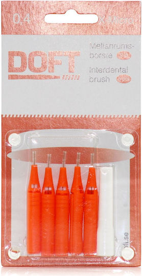 Doft Travel Interdental Brushes 0.4mm Orange 5pcs