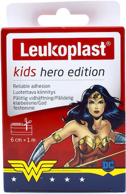 Leukoplast Impermeabil Plasturi Autoadezivi Kids Hero Edition Wonderwoman Copii 100x6cm 1buc