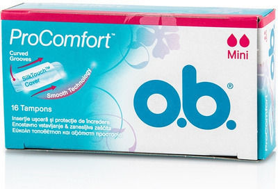 O.B. O.B. ProComfort Mini Tampons for Light Flow 16 pcs