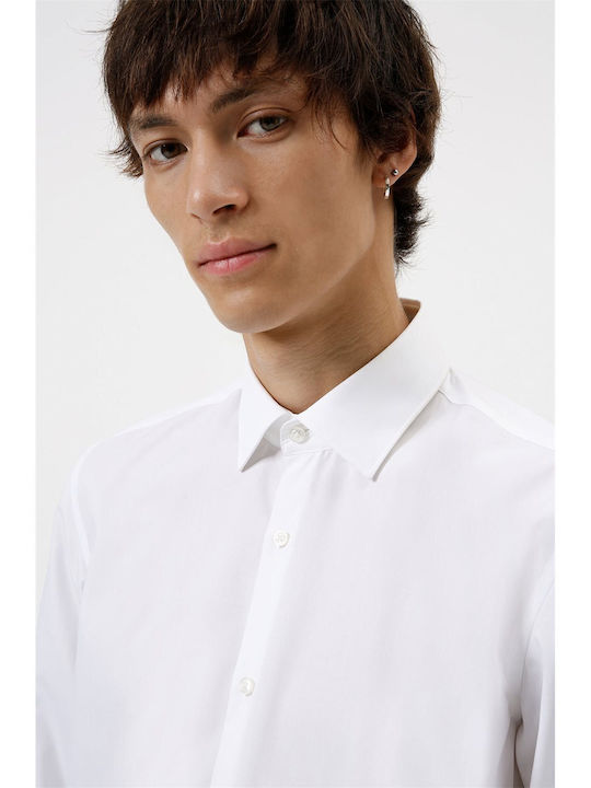 Kenno Long-sleeved Cotton Shirt White
