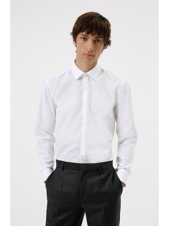 Kenno Long-sleeved Cotton Shirt White
