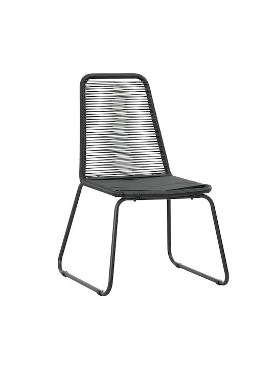 Dining Room Set for Small Outdoor Spaces 3 Pieces Black