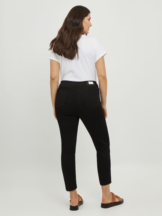 Basic Talie înaltă Blugi de damă cu croială slim Negru