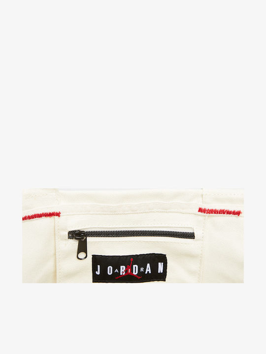 Natural Canvas Υφασμάτινη Γυναικεία Τσάντα Shopper Ώμου Λευκή