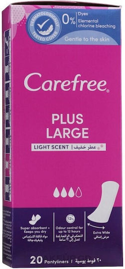 CareFree Plus Large Сервиетки за Силен поток 3 Капки 20бр лек аромат