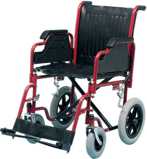 Alfa Care Standard AC-42 Αναπηρικό Αμαξίδιο Πτυσσόμενο Απλού Τύπου 46cm 13-528-047 Κόκκινο