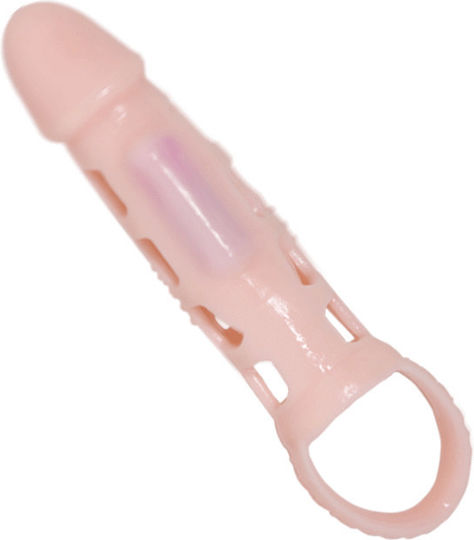 Baile Extending Sleeve With Vibration Προέκταση Πέους με Δόνηση Flesh 13.5cm