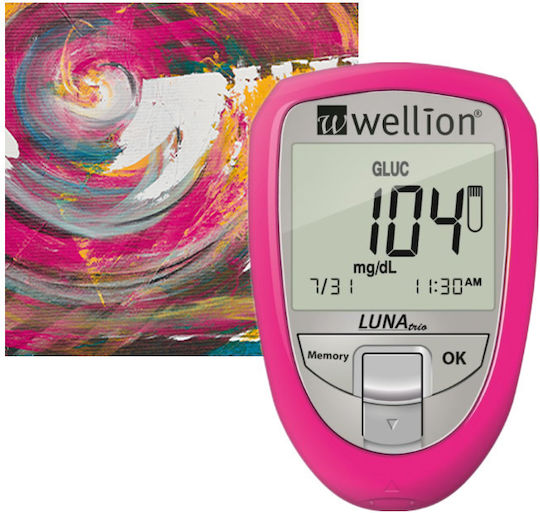 Wellion Luna Trio Blood Glucose Monitoring System Pink