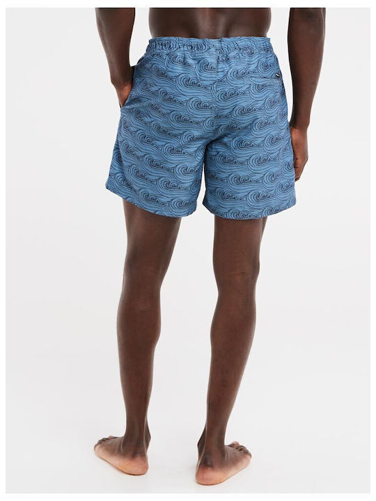 Protest Herren Badebekleidung Shorts Blau mit Mustern