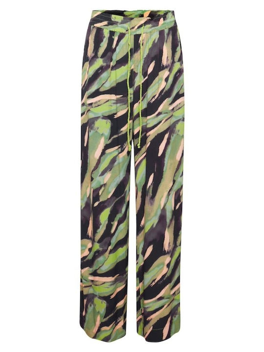 20612054 Women's Fabric Trousers Loose Fit Black