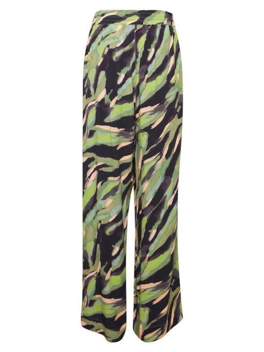 20612054 Women's Fabric Trousers Loose Fit Black