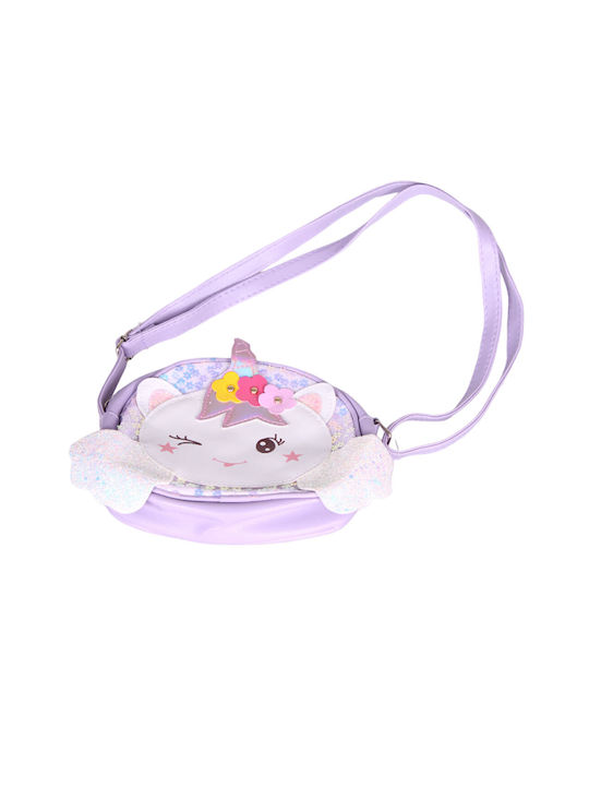 Shoulder bag for children PVC 15x17x6cm purple