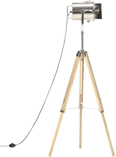 vidaXL Vintage Floor Lamp H140xW16cm. with Socket for Bulb E27 Brown