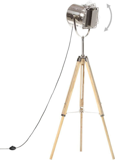vidaXL Vintage Floor Lamp H140xW16cm. with Socket for Bulb E27 Brown