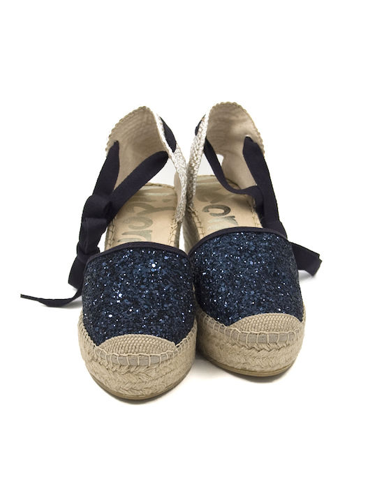 Vidorreta Women's Platform Espadrilles Navy Blue