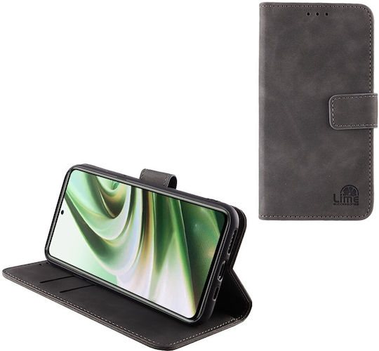 Lime Essential Magnet Buchen Sie Synthetisches Leder Dark Grey (OnePlus 10T)