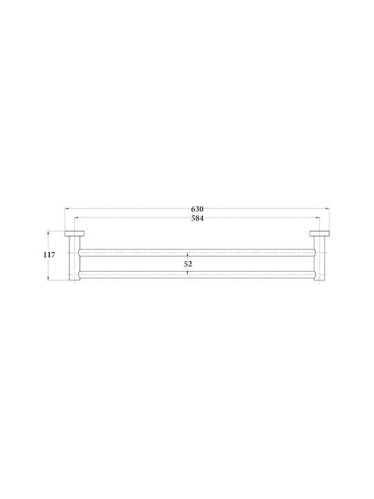 Sparke Musa 14 Double Wall-Mounted Bathroom Rail Gray