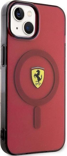 Ferrari Back Cover Silicon Roșu (iPhone 14)