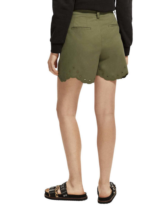 Scotch & Soda Women's High-waisted Shorts Green